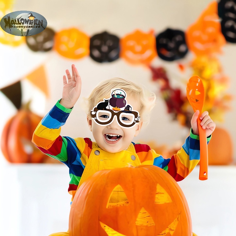 Set 8 Mắt Kính Hóa Trang halloween Cho Bé