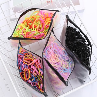 Set 500 túi dây thun buộc tóc nhiều màu sắc dành cho bé gái