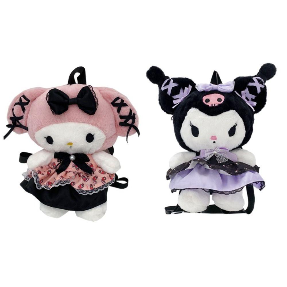 Pinou Ba Lô Bông Hình kuromi Hoạt Hình melody Sức Chứa Lớn Cho Nữ