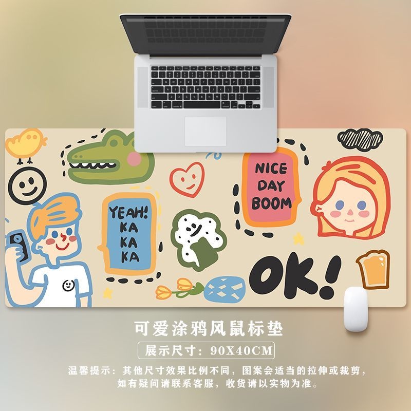 Hoạt Hình Tấm Lót Chuột Và Bàn Phím Máy Tính Dày Dặn Họa Tiết graffiti Dễ Thương