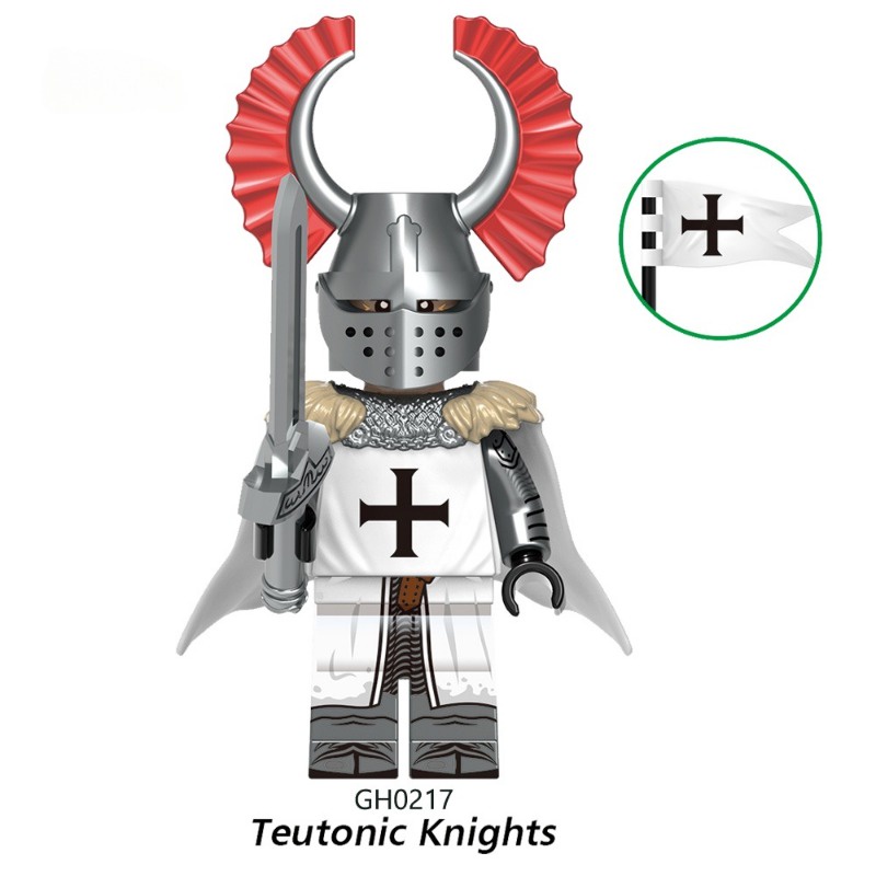 Teutonic knights Mô Hình Đồ Chơi mini Lắp Ráp Hình Chiến Binh Thời Trung Cổ Làm Quà Tặng Cho Bé