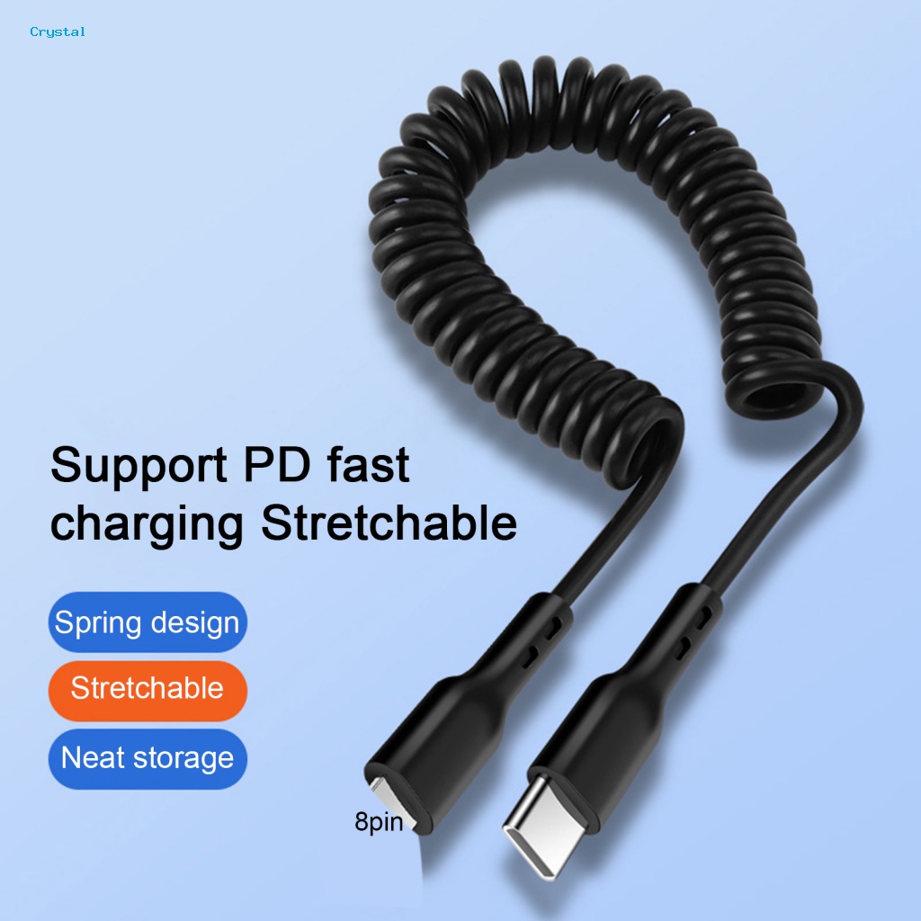 Crh Dây Cáp Sạc Nhanh type-c 8pin Không Co Rút Được Cho iphone