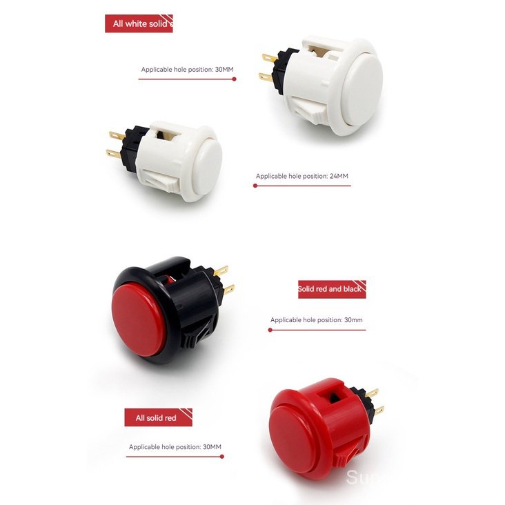 SANWA Phụ Kiện Chuyên Dụng Dành Cho Em Bé Qiba Nút Bấm Chơi game 8 Abc 24 / 30mm diy Chuyên Dụng