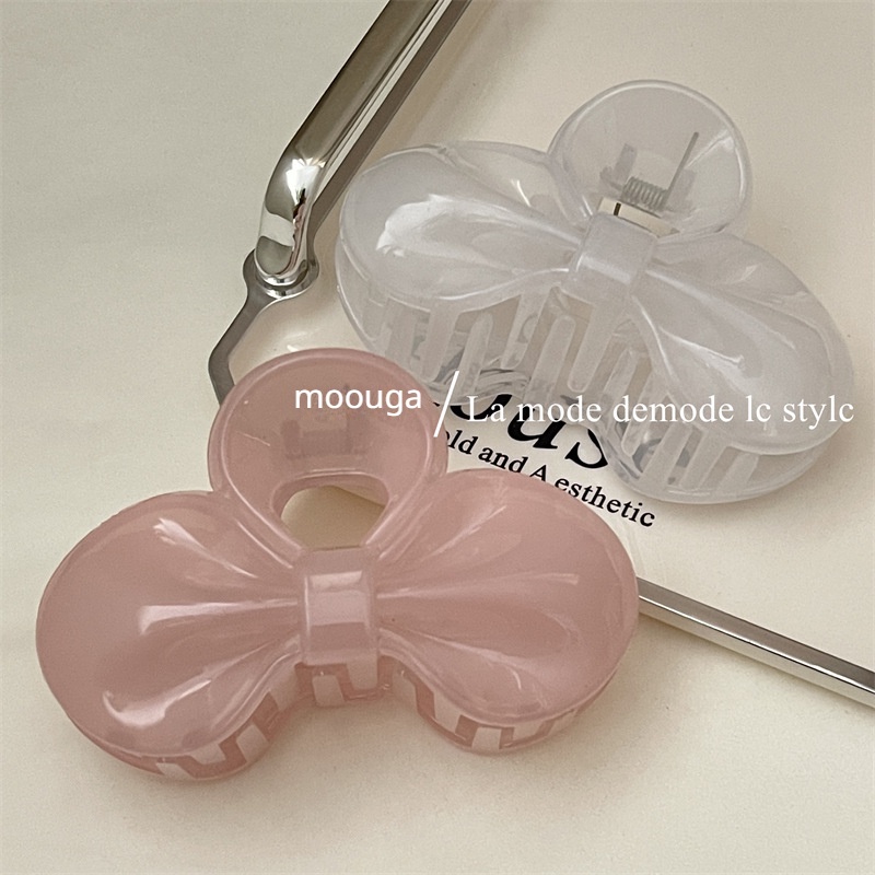 Kẹp Tóc Nơ / Móng Vuốt Màu Kẹo Ngọt Đơn Giản Dễ Thương Cho Nữ moouga / moouga