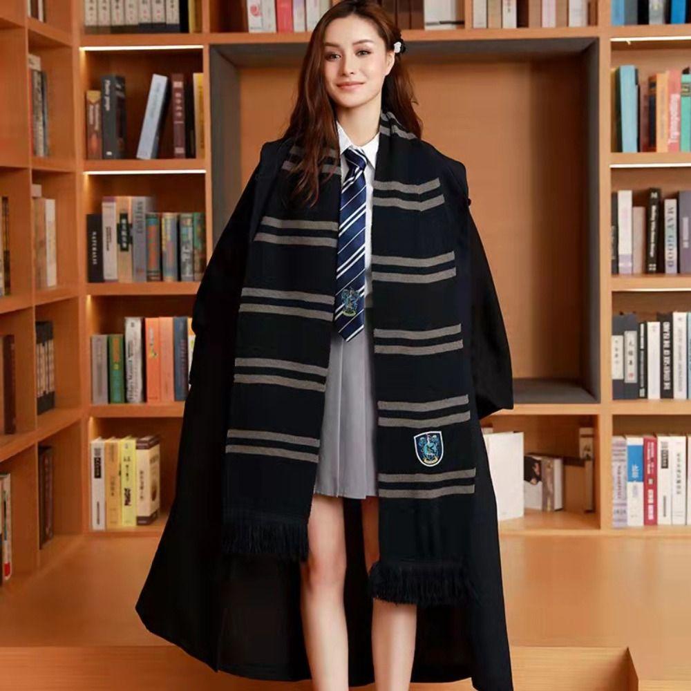 Khăn choàng len cashmere SKJK thêu họa tiết phong cách Harry Potter retro cosplay mùa thu đông