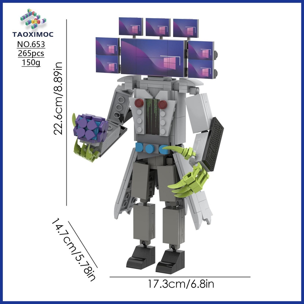 Bộ Đồ Chơi Lắp Ráp Mô Hình Nhân Vật Tian Màn Hình Giáo Dục Cho Bé