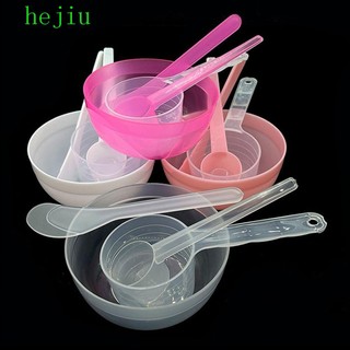 Hejiu Bộ 4 Dụng Cụ Tự Trộn Mặt Nạ Chăm Sóc Da Tại Nhà Bằng Nhựa Mềm Có Thể Tái Sử Dụng