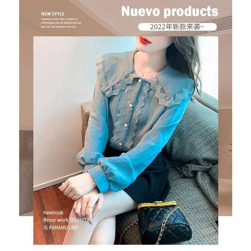 Áo Sơ Mi chiffon Cổ Búp Bê Phong Cách Thời Trang Mới