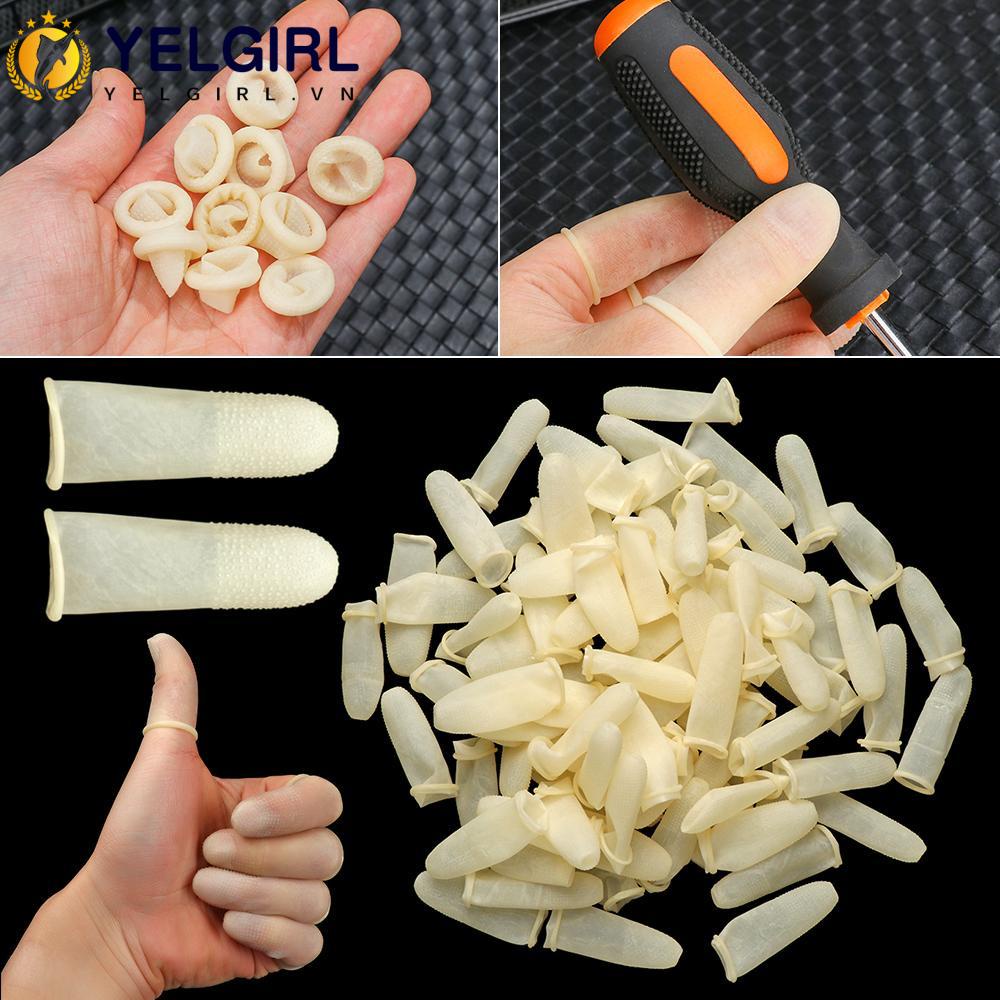 Bộ 100 Miếng Bọc Ngón Tay Bằng Cao Su Chống Trượt Tiện Lợi