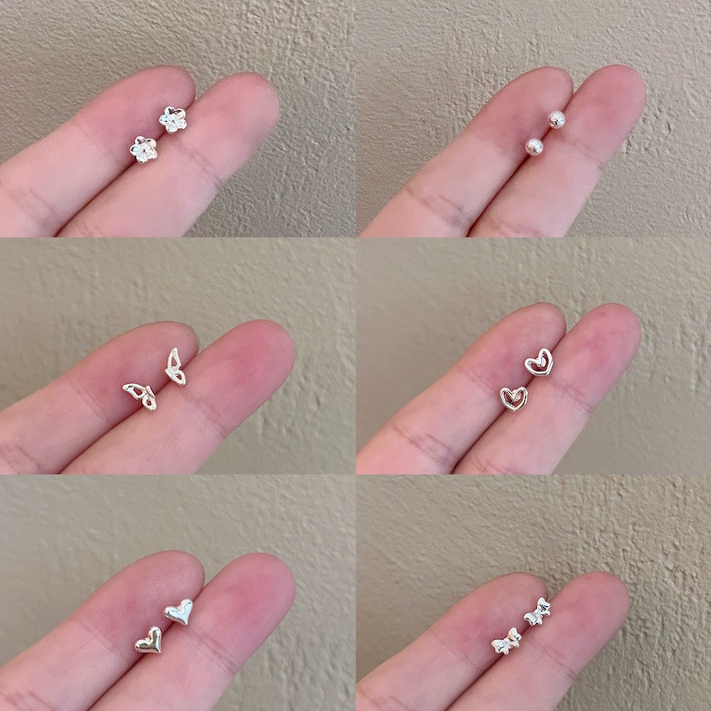 Bông Tai Hoa Hồng Bằng Hợp Kim Lấp Lánh Cho Nữ