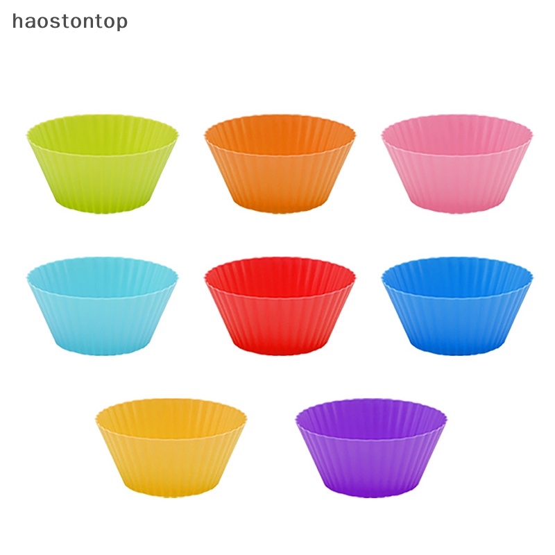 Set 6 Khuôn Silicon Làm Bánh cupcake Hình Tròn Tiện Dụng vn