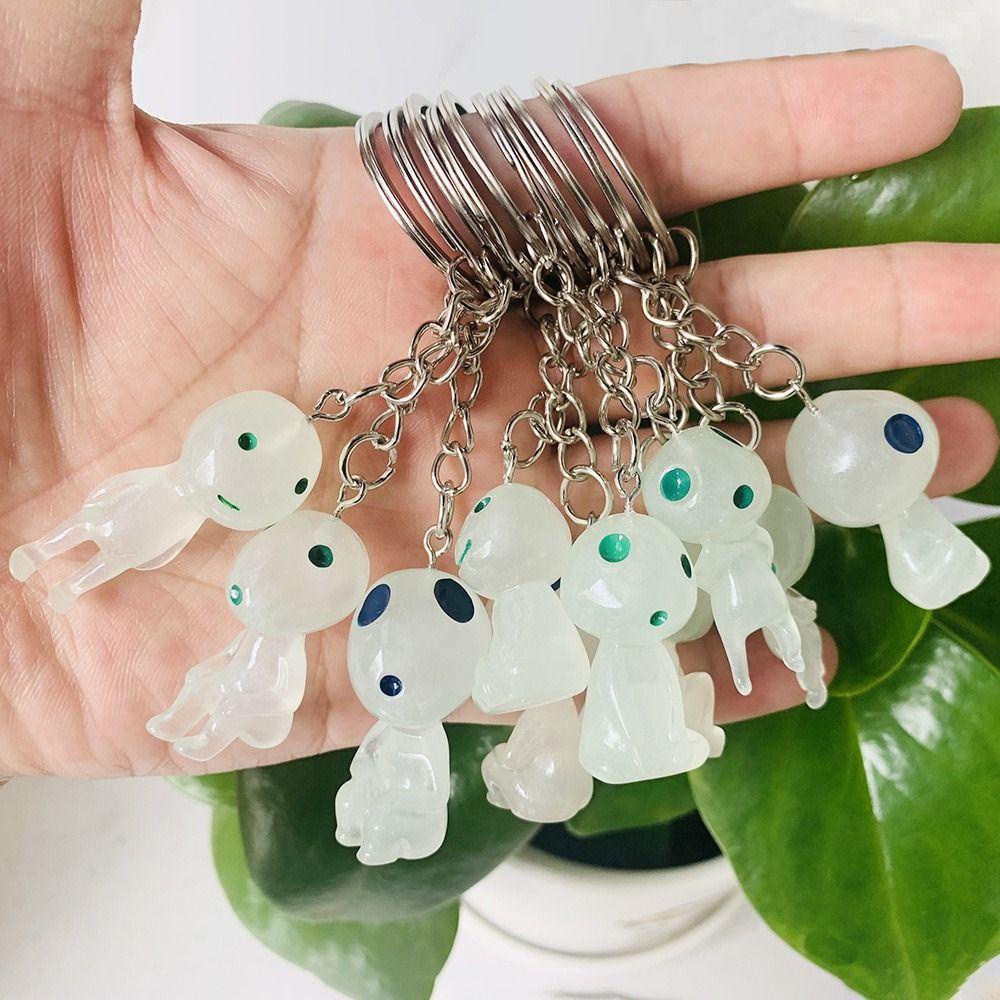 Norman Móc Khóa Hình Người Ngoài Hành Tinh Màu Xanh Lá Dạ Quang mini Bằng Nhựa resin Phát Sáng Trong Tối unisex