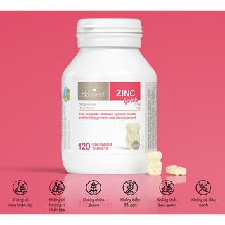 Viên kẽm bioisland zinc tăng cường hệ miễn dịch cho trẻ từ 1 tuổi trở lên Healthy Care BeautiMax