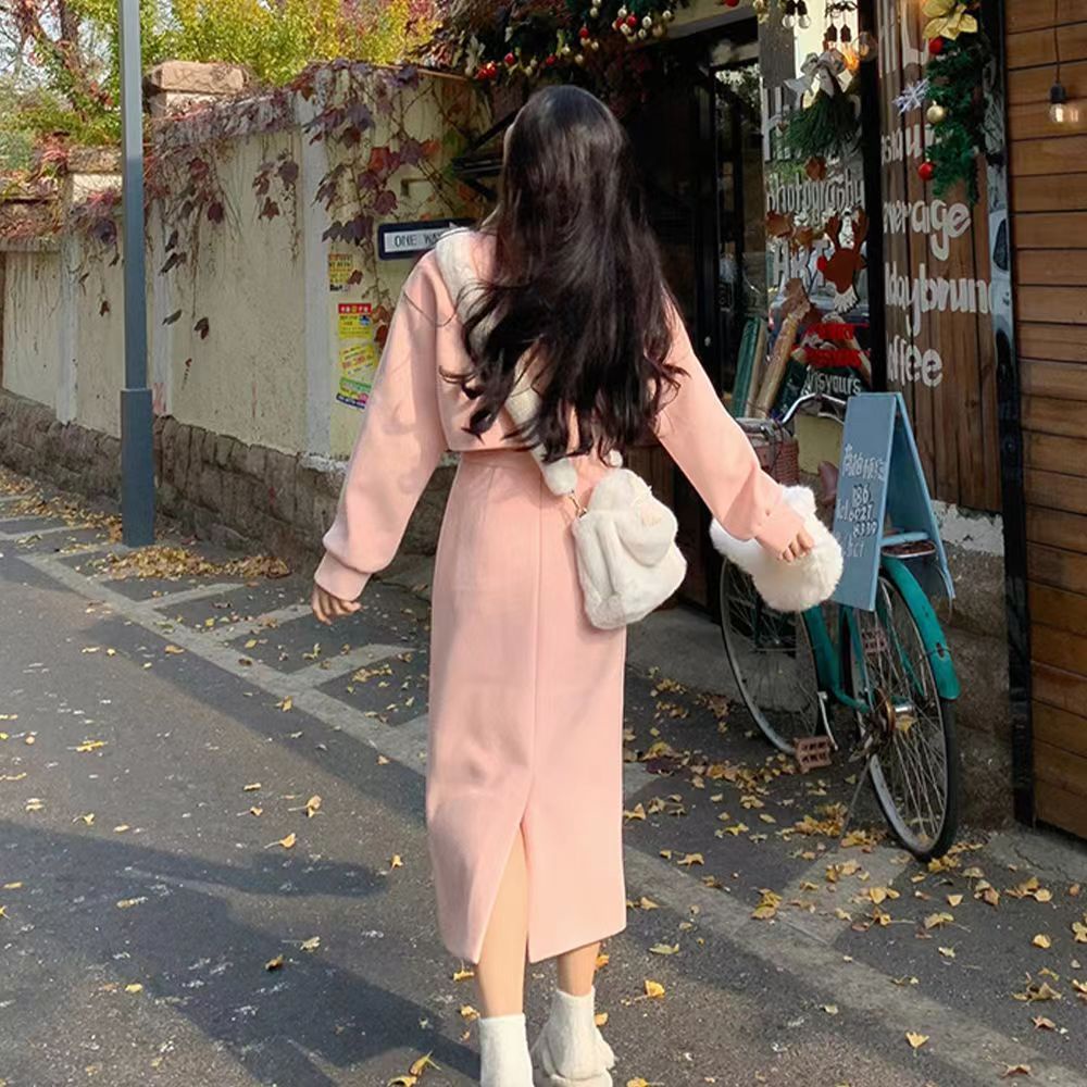 Áo Khoác Len Dày Dặn Eo Cao Phong Cách Phương Tây Thời Trang Thu Đông Cho Nữ