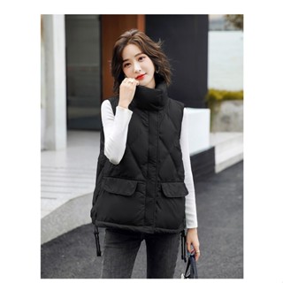 Áo Phao Sát Nách Trần Chám Vải Nhung Lỳ Loại 1 Mix Nắp Túi Trẻ Trung Năng Động  Phong Cách Hàn Quốc