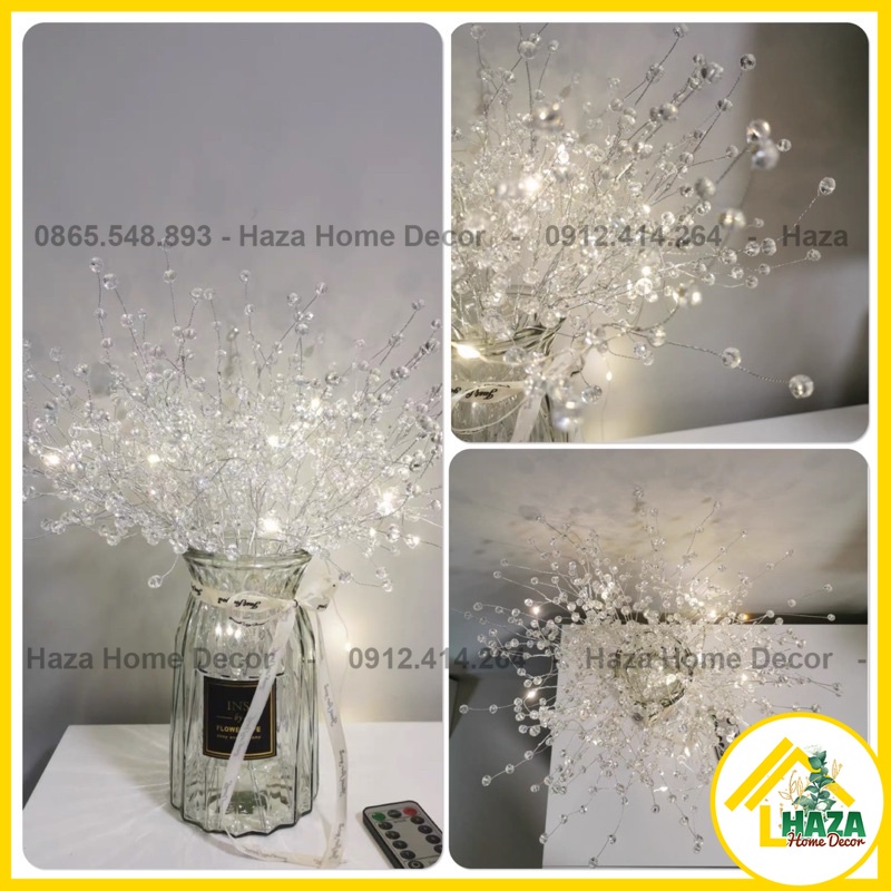 ẴN - Đèn hoa để bàn, Đèn ngủ Bó Hoa Bồ Công Anh Handmade tự làm Trang Trí nhà cửa, Quà Tặng Sinh Nhật