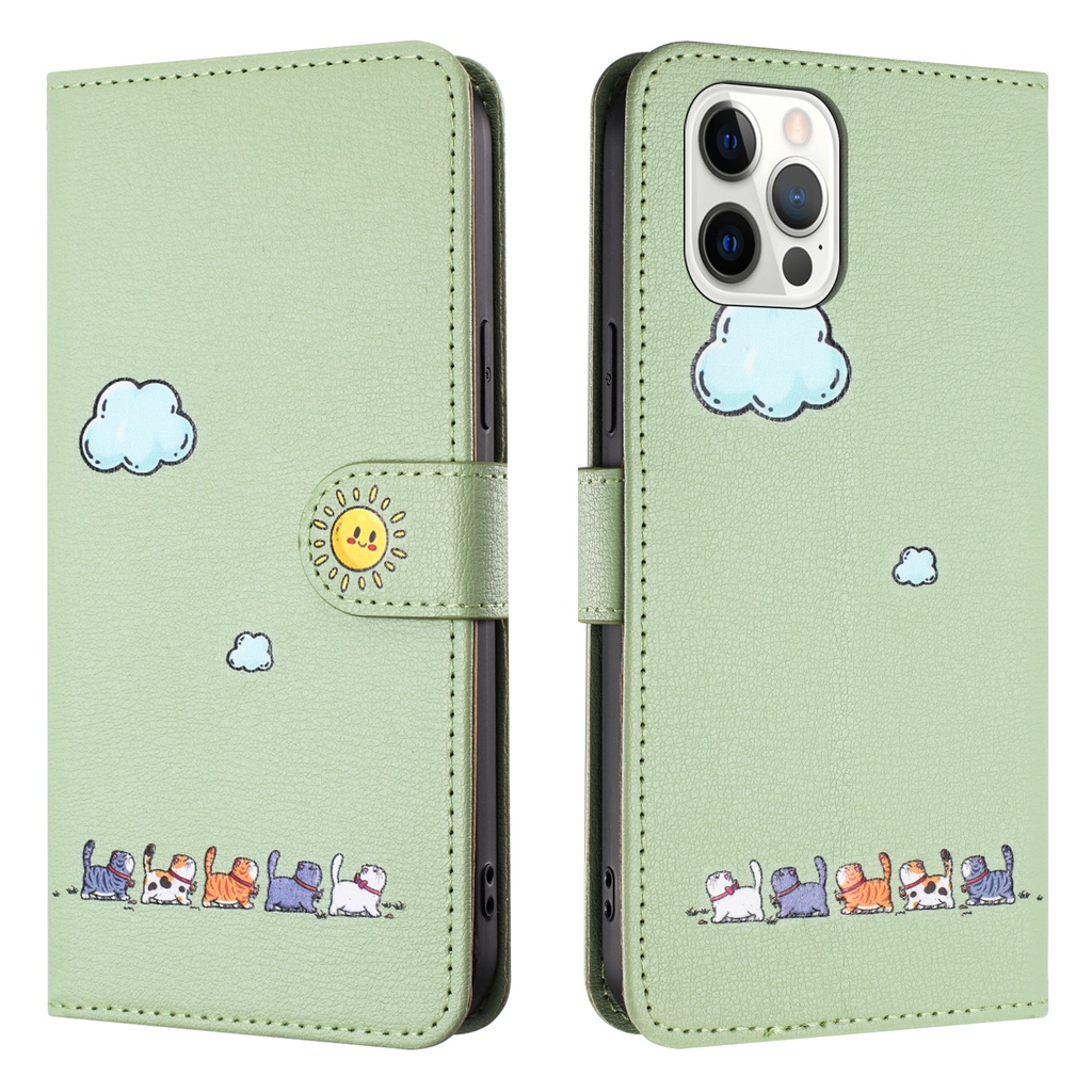 Bao Da Điện Thoại Hình Động Vật Hoạt Hình Cho samsung s23 s22 s21 plus ultra s23fe Ốp