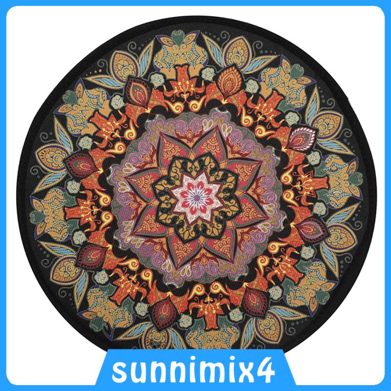 Mandala Thảm Tập yoga Vải Nhung Phối Cao Su Họa Tiết Độc Đáo Trang Trí Phòng Ngủ Gia Đình