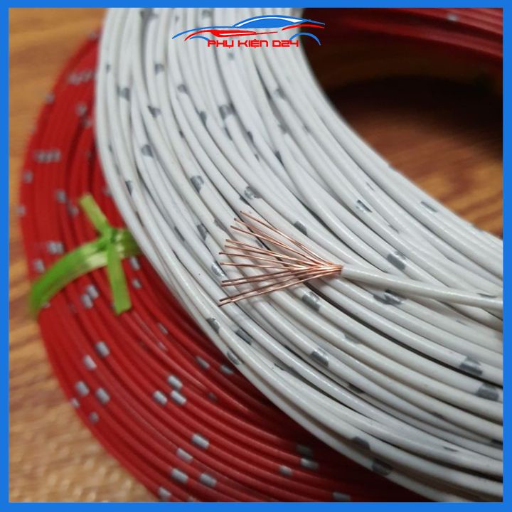 5 mét dây điện nhật lõi đồng 0.3mm, 0.5mm, 0.85mm, 1.25mm, 2mm chuyên dụng cho ô tô