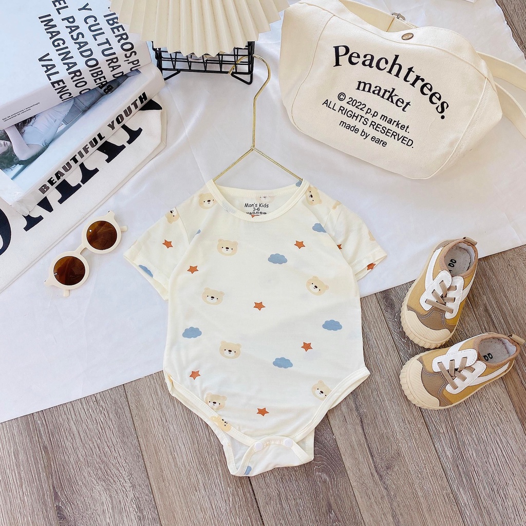 Quần áo body chip cho bé sơ sinh, chất liệu petit mềm mại, co giãn, thoáng mát