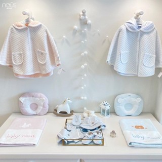   Nous  Áo Choàng chần bông có mũ tai gấu Nous cho bé 6-18 tháng mẫu mới 2023 chính hãng PL 