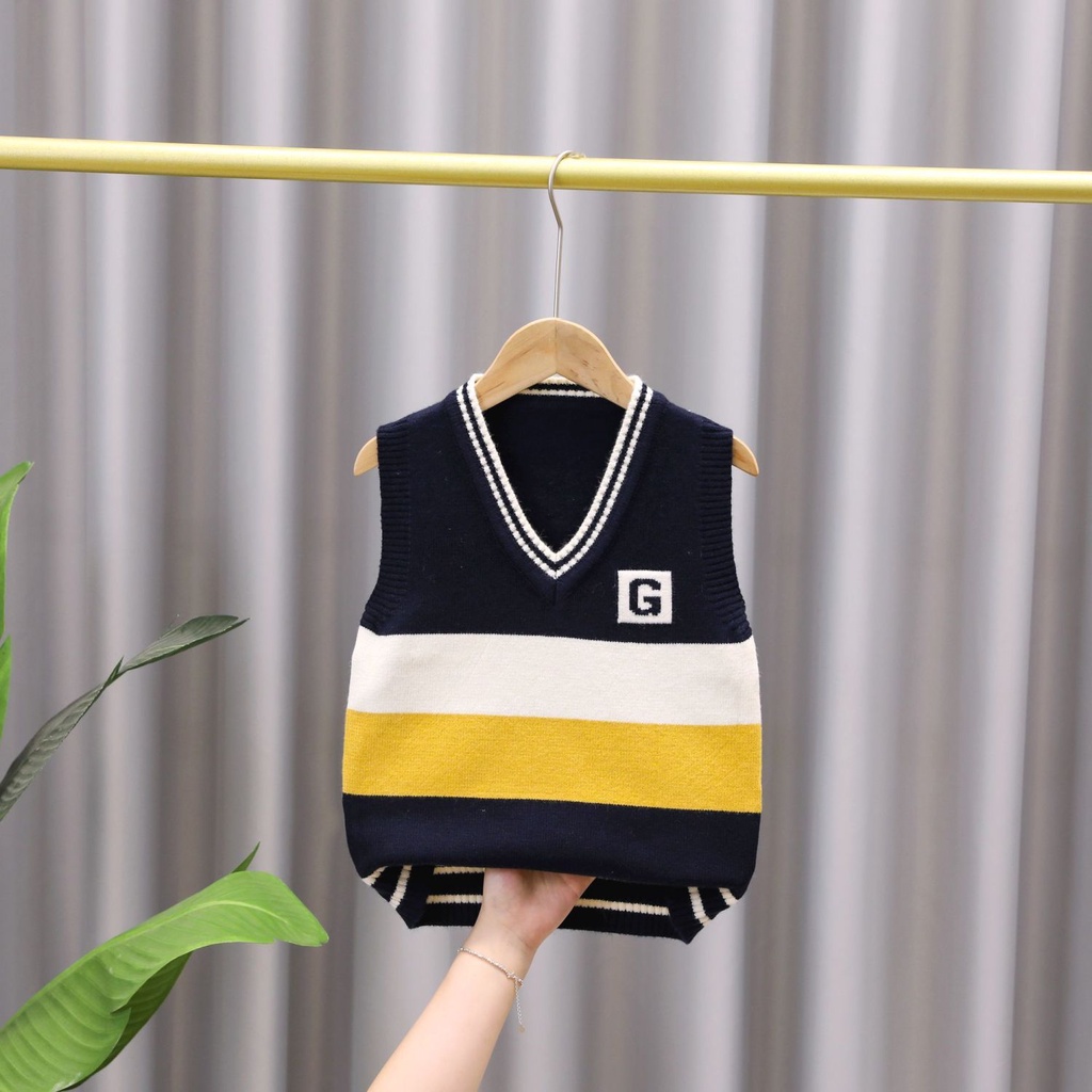 Áo sweater Không Tay Phong Cách Thời Trang Mới Cho Bé Trai