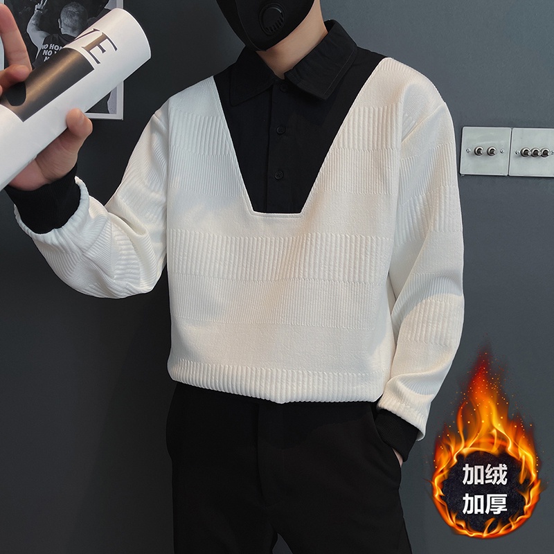 Áo Thun polo Dệt Kim Thời Trang Xuân Thu Cao Cấp Cho Nam