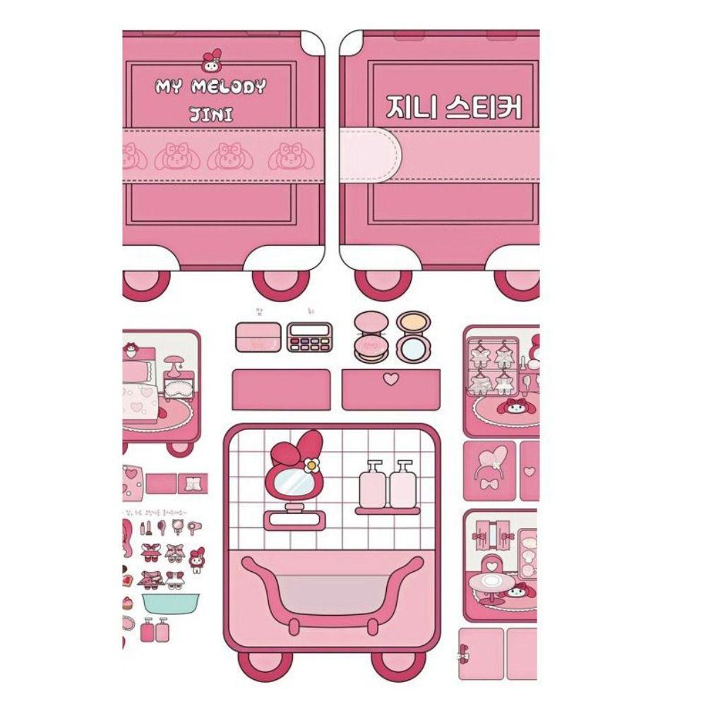 Rapph kuromi Đồ Chơi Cuốn Sách Hoạt Động Cốp Xe anime my melody 3d Bằng Giấy Thủ Công