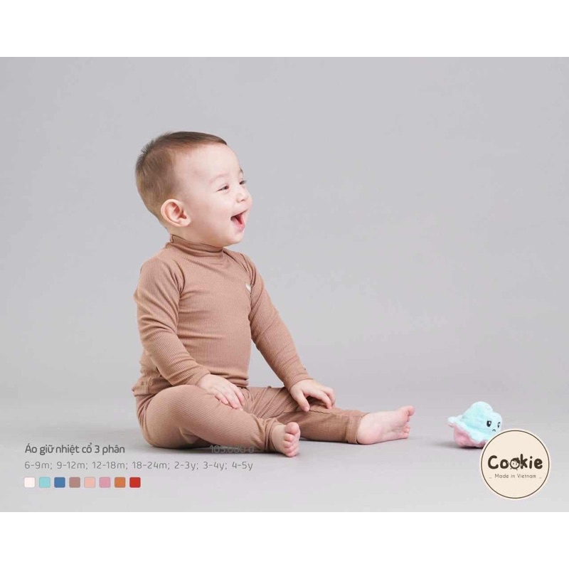 Áo giữ nhiệt cổ 3 phân cookie cho bé trai/bé gái