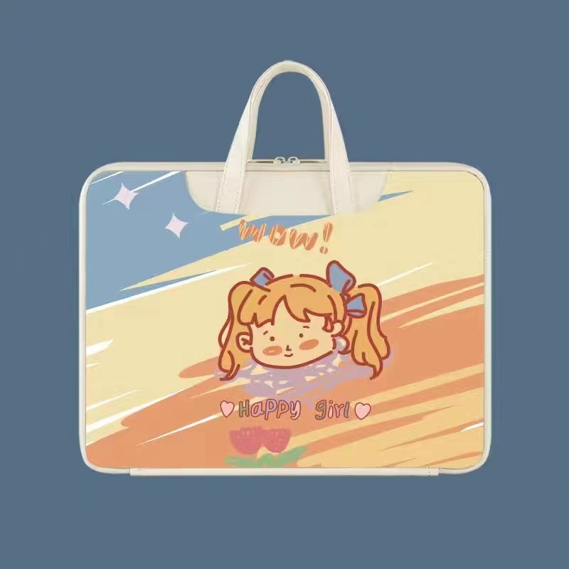 Túi Da pu Đựng laptop 13.3 14.1 15.6 inch Chống Sốc Chống Thấm Nước Họa Tiết Hoạt Hình