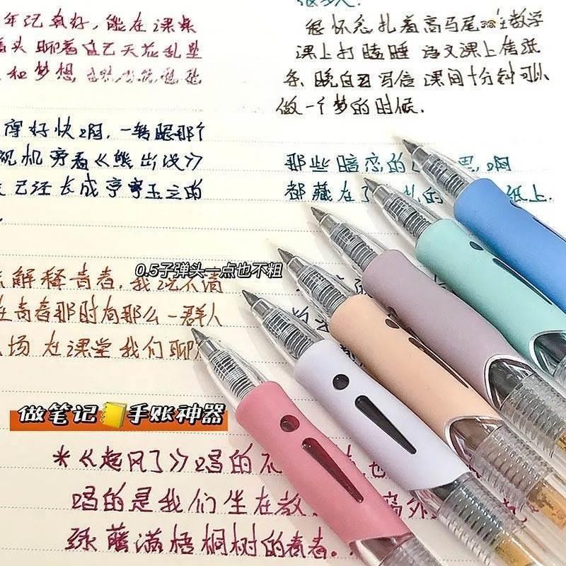 Set 6 Bút Mực gel Ngòi 0.5mm Nhiều Màu Sắc Phong Cách vintage