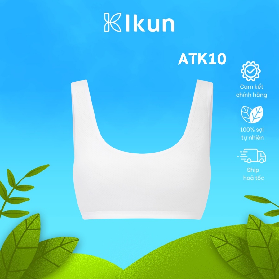 Áo lót học sinh IKun cotton đệm lót bông thoáng khí, áo lót bé gái ATK10 tuổi mới lớn kiểu dáng chui đầu