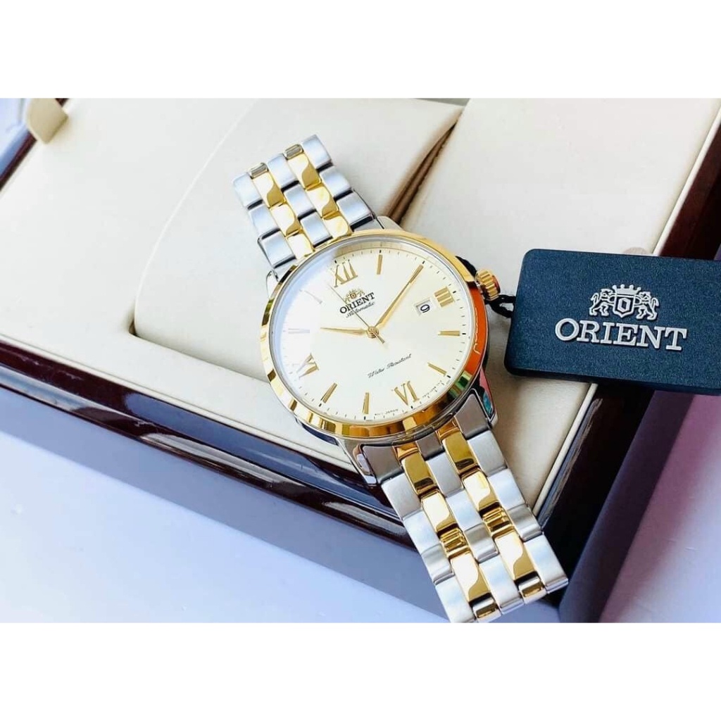 Đồng hồ chính hãng nam Orient Automatic RA-AC0F08G10B demi vàng- Máy cơ tự động - Kính Sapphire Chính Hãng