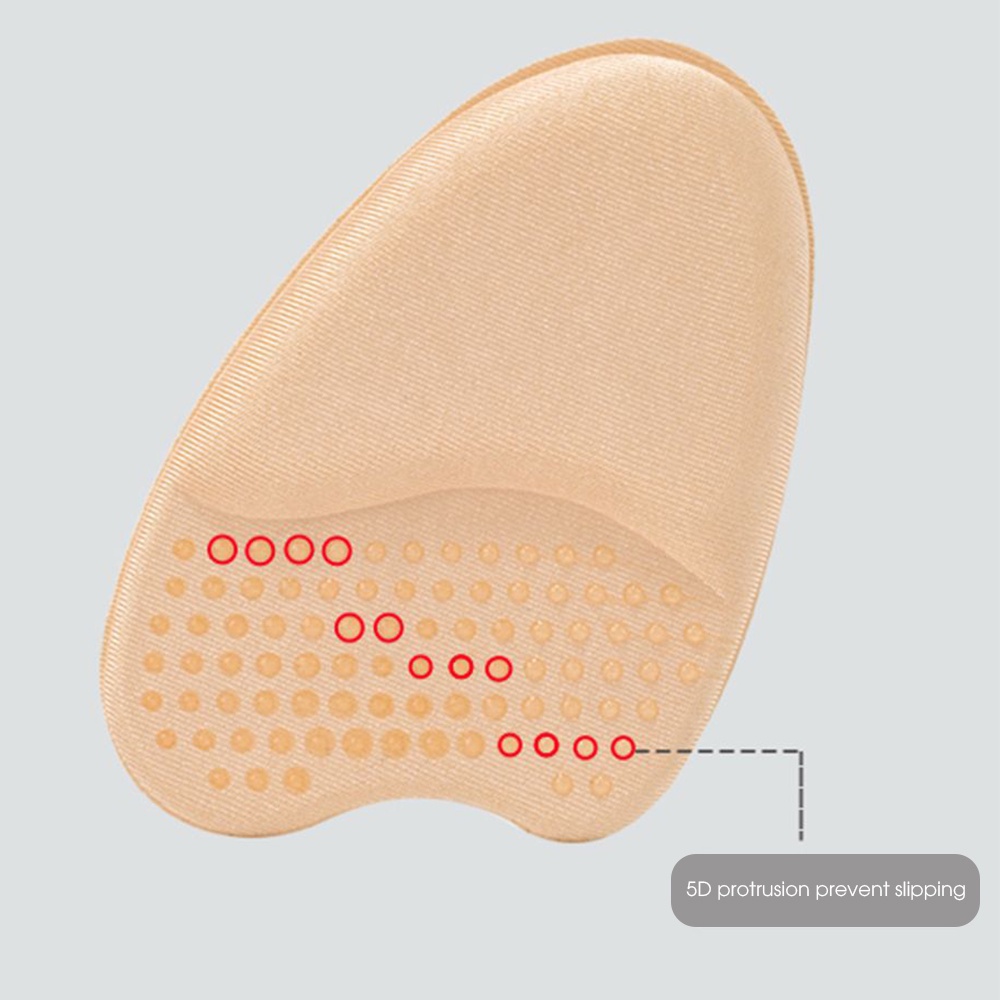 1 Cặp Đệm Lót Giày Cao Gót Dày Dặn Co Giãn Thoáng Khí Thấm Hút Mồ Hôi
