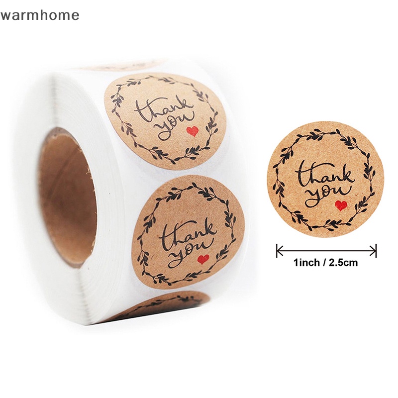 Cuộn 500 Nhãn Dán thank you Trang Trí Sổ Lưu Niệm