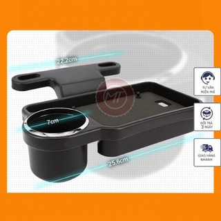 Giá để cốc, ly nước ô tô mini ghế sau cao cấp, Khay đựng đồ ô tô gấp gọn tiện lợi - 𝐓𝐑𝐔𝐍𝐆 𝐀𝐔𝐓𝐎