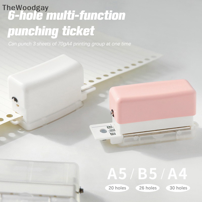 Dụng Cụ Đục Lỗ Giấy 6 Lỗ Khổ a4 b5 diy Tiện Dụng