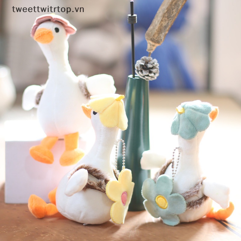 Trtop Móc Khóa Hình Con Ngỗng Nhồi Bông Đáng Yêu
