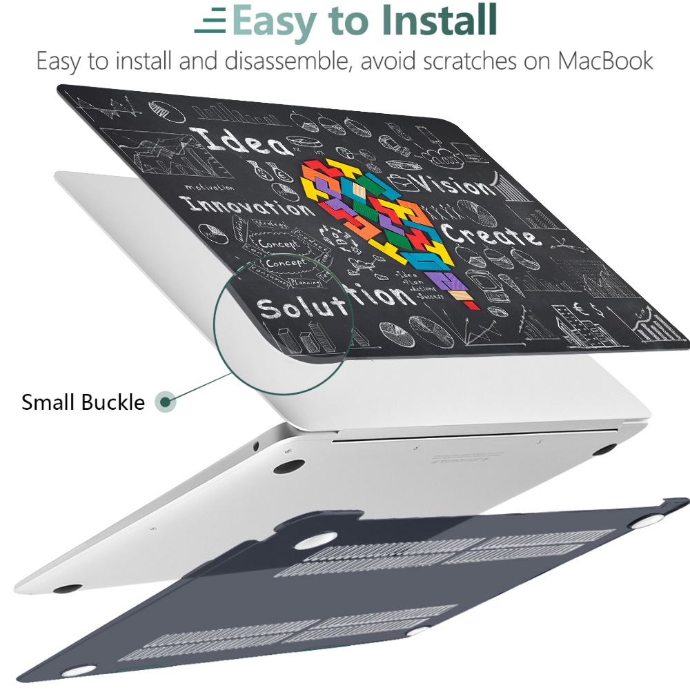 3 in 1 Creative Print Case Compatible For Macbook Air 15 A2941 M2 Pro 13 Inch Case A2338 M1 M2 Pro 14 2023 A2779 Air 13 A2681 A2337 A2251 A1706 A1708 Retina 13.3 Inch A1502 Pro UJT