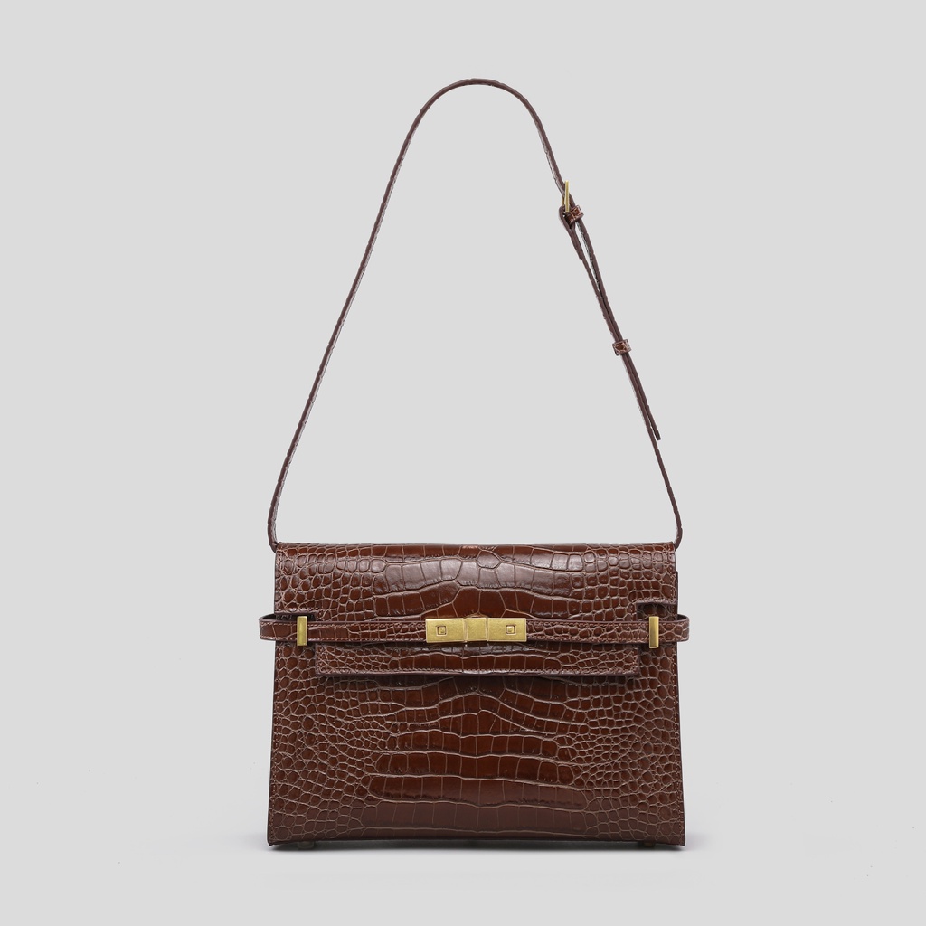 Túi Đeo Vai kelly Da Cá Sấu Thật Thời Trang kelly baguette