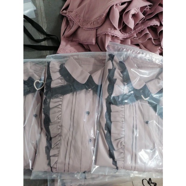 Áo Sơ Mi Ren Cổ Búp Bê Trái Tim Kiểu Mới Của Tôi Phong Cách Nhật Bản