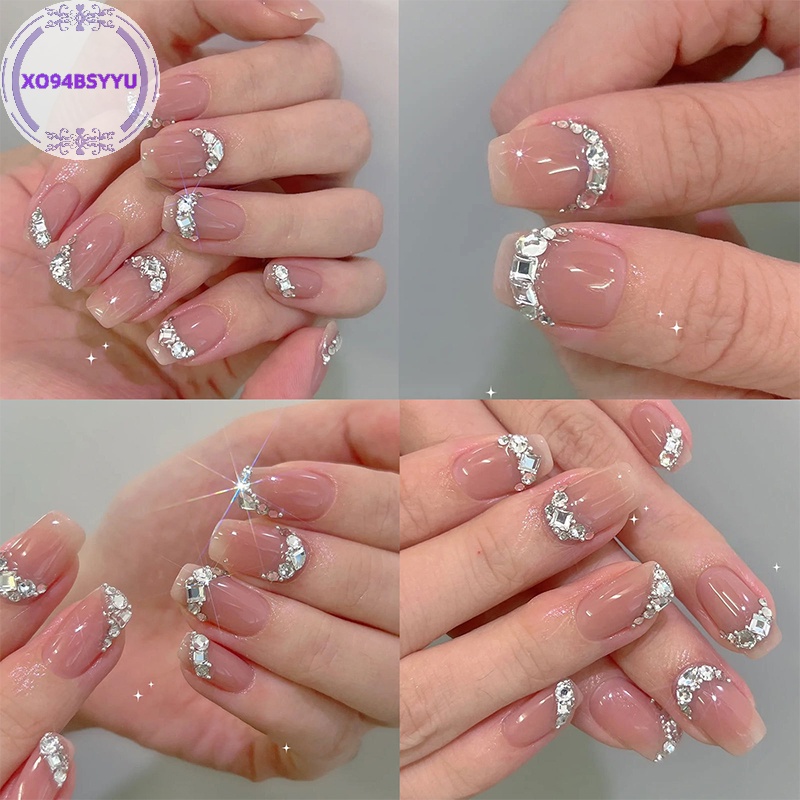 Xo94bsyu Bộ Hạt Đá zircon mini Đính Trang Trí Móng Tay vn