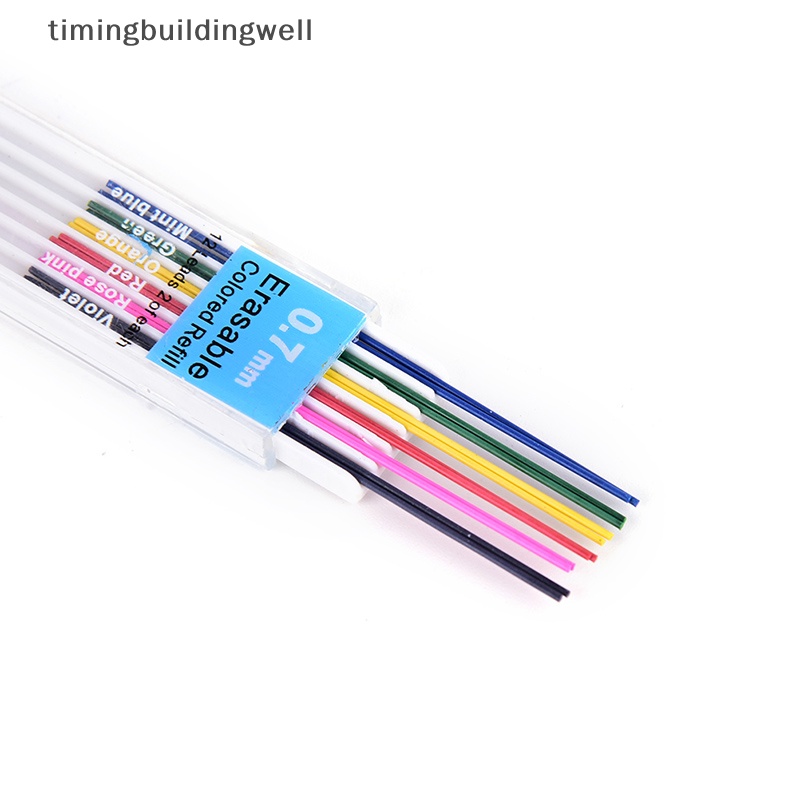 1 Hộp Ruột Bút Chì Bấm 0.7mm Nhiều Màu Sắc