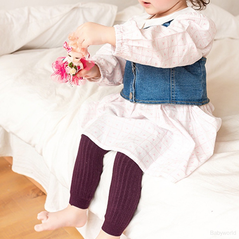 Quần Legging cotton Màu Trơn Thoải Mái Dành Cho Bé Gái