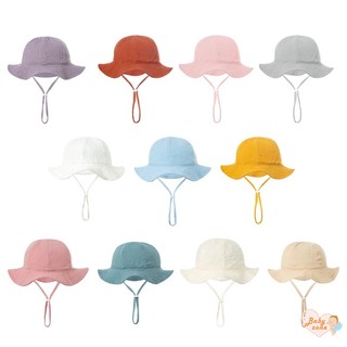 Mũ tai bèo cotton màu sắc dễ thương cho bé
