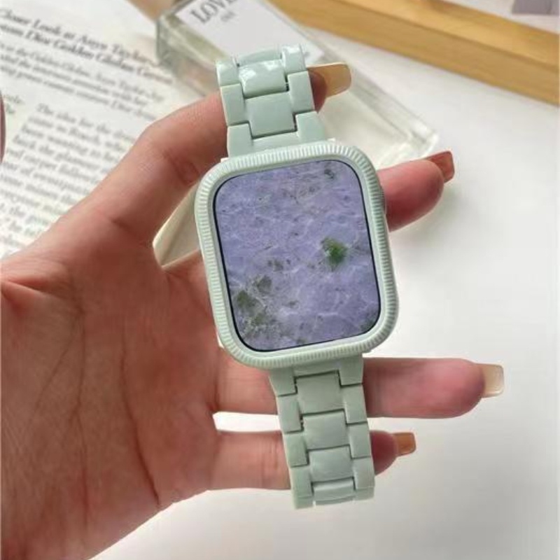 Dây Đeo Nhựa Màu Kẹo Cho Đồng Hồ Thông Minh iwatch 9 8 7 6 se 5 4 3 ultra 2 42mm 40mm 41mm 45mm 44mm 38mm