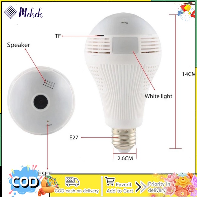 Camera An Ninh 960p 2.0mp h.265 wifi Xoay 360 Độ Có Đèn Ban Đêm