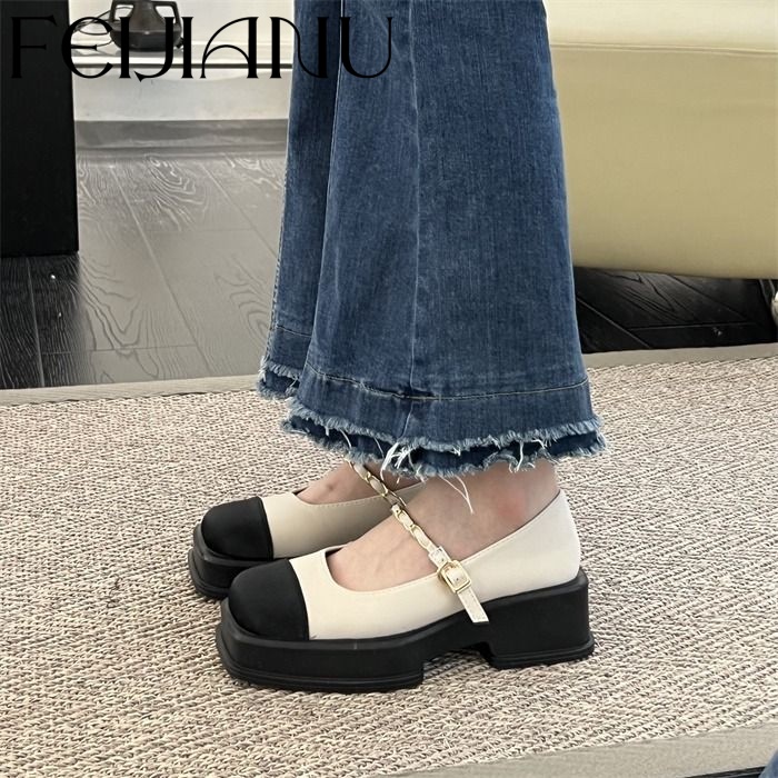 FEIJIANU  Dép nữ giày búp bê nữ Hở Ngón Đế Dày Thời thượng Thể thao và thời trang Thể thao Cá tính FDL2300MPG 41Z231012