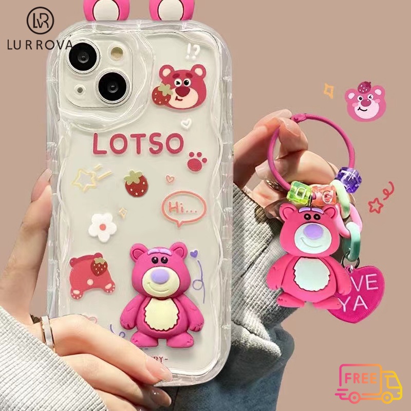 Ốp oppo reno 10 5g reno 10 pro reno 8t 5g reno 8t 4g reno 8z 5g reno 7z 5g reno 8 5g reno 8 4g reno 7 4g reno 6 5g reno 5 reno 4f Vỏ điện thoại trong suốt hình gấu dâu 3D