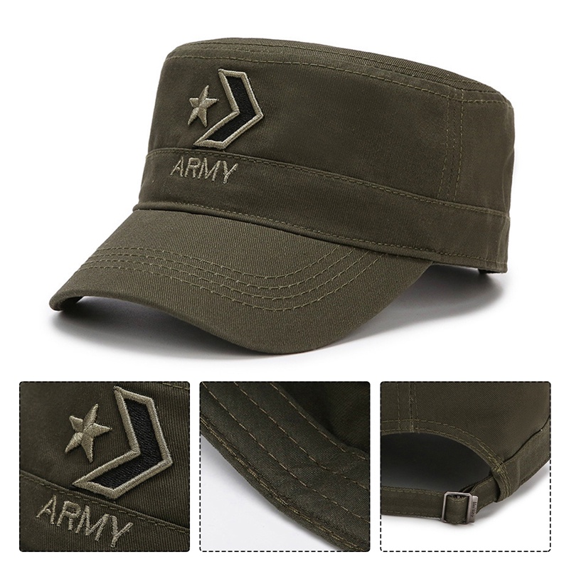 Mũ Lưỡi Trai cotton Họa Tiết Rằn Ri Quân Đội Mỹ Cho Nam